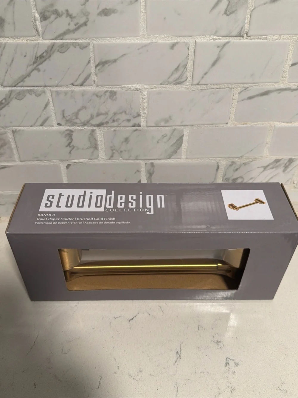 Studio Design Collection Toilet Paper Holder |brushed Gold Finish